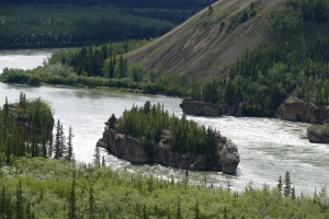 Five Finger Rapids from viewing stop on Klondike Highway (taken on our way back to Carmacks).