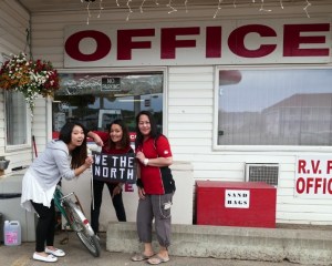 L to R: Asuka (Toyko), Tomoyo (Hokkaijo) and Mary from Fort Nelson BC