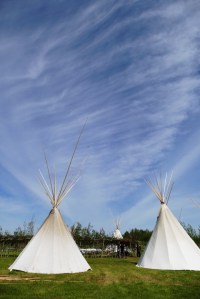 Tipis where youth fasted.