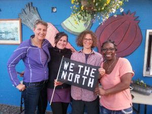 Wonderful Whitehorse food and friends (l-r): Karen, Jennie, Tanya, Antionette
