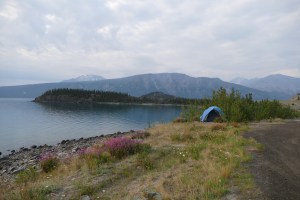 Southern Yukon roadside sleep